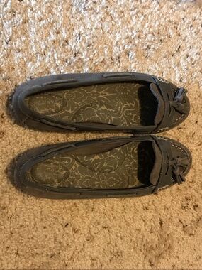 Sperry Women's Gray Suede Tassel Moccasins